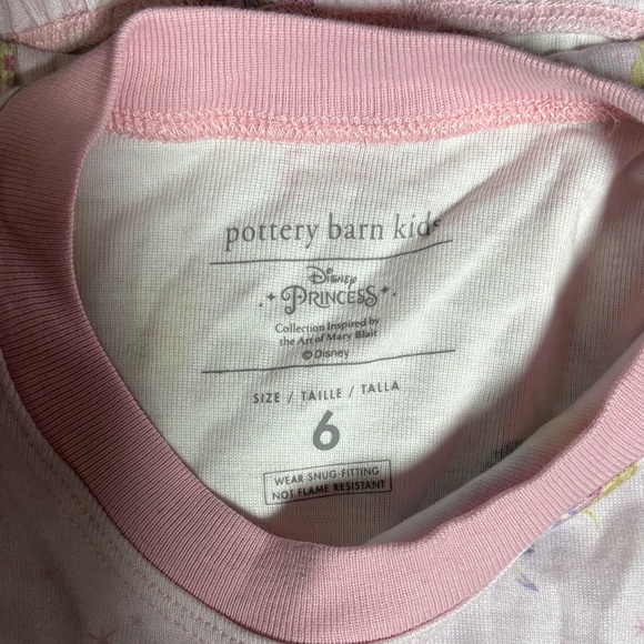 Pottery Barn Disney Princess Long Sleeve Pajama Set Girls Size 6 - Picture 2 of 6
